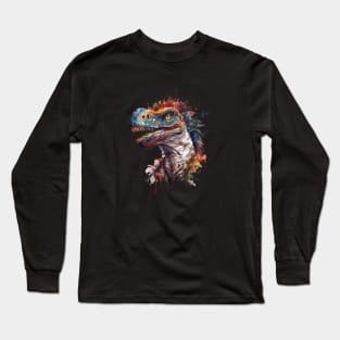 very detailed dinosaur head focus Long Sleeve T-Shirt